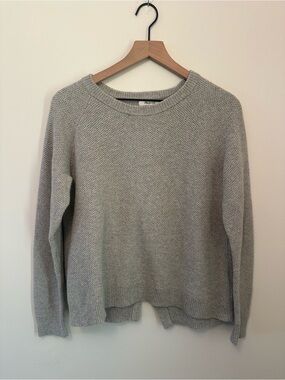 Madewell Province Cross-Back Pullover Sweater in Gray